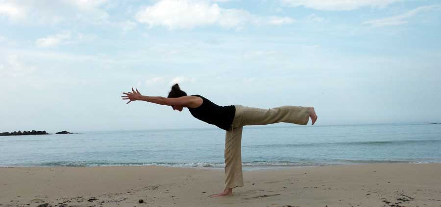 Sara Hauber practicing yoga