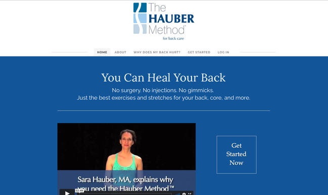 Hauber Method for back pain relaunch 2020