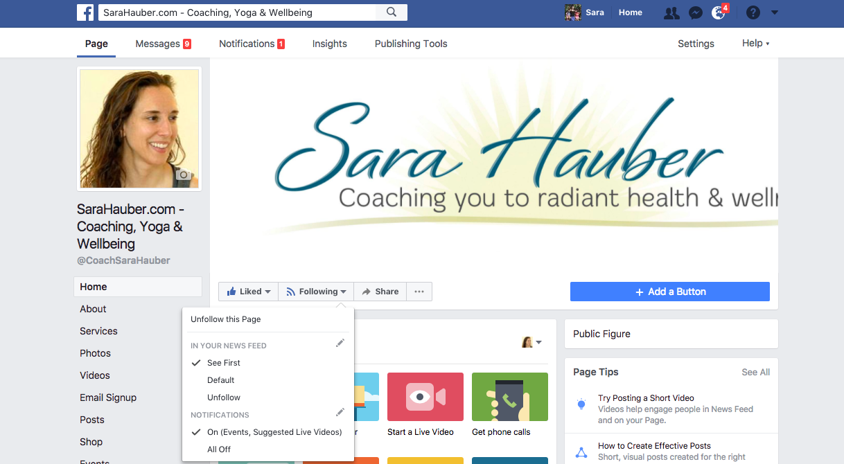 See Sara Hauber's Facebook page and posts