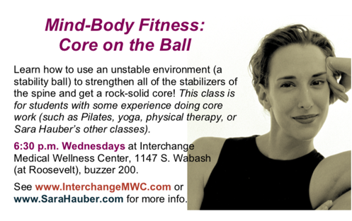 Sara Hauber core training on the ball