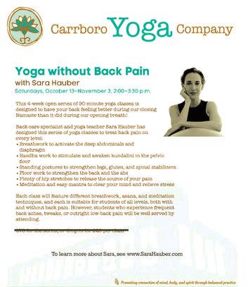 Sara Hauber yoga without back pain